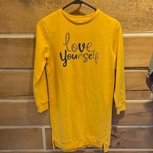 Wonder Nation Yellow Sweatshirt with 'Love Yourself' Print